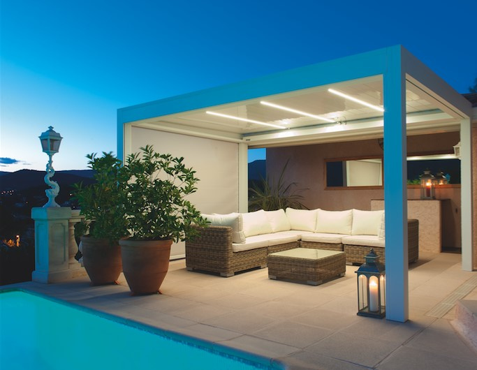 Pergola personnalisée avec éclairage